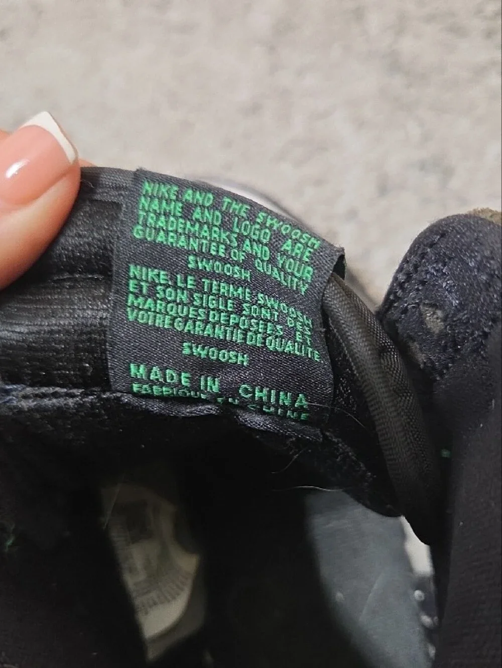 Nike Kids' High-Top Sneakers in Black, White, Green